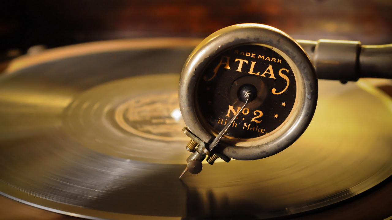 Phonograph Record, Phonograph, Close Up, Music, Invention. Wallpaper in 1280x720 Resolution