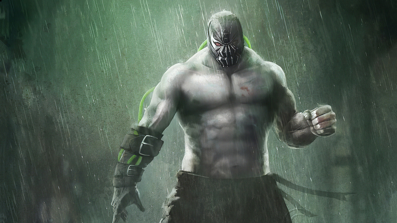 Homme au Masque Noir et Vert. Wallpaper in 1366x768 Resolution