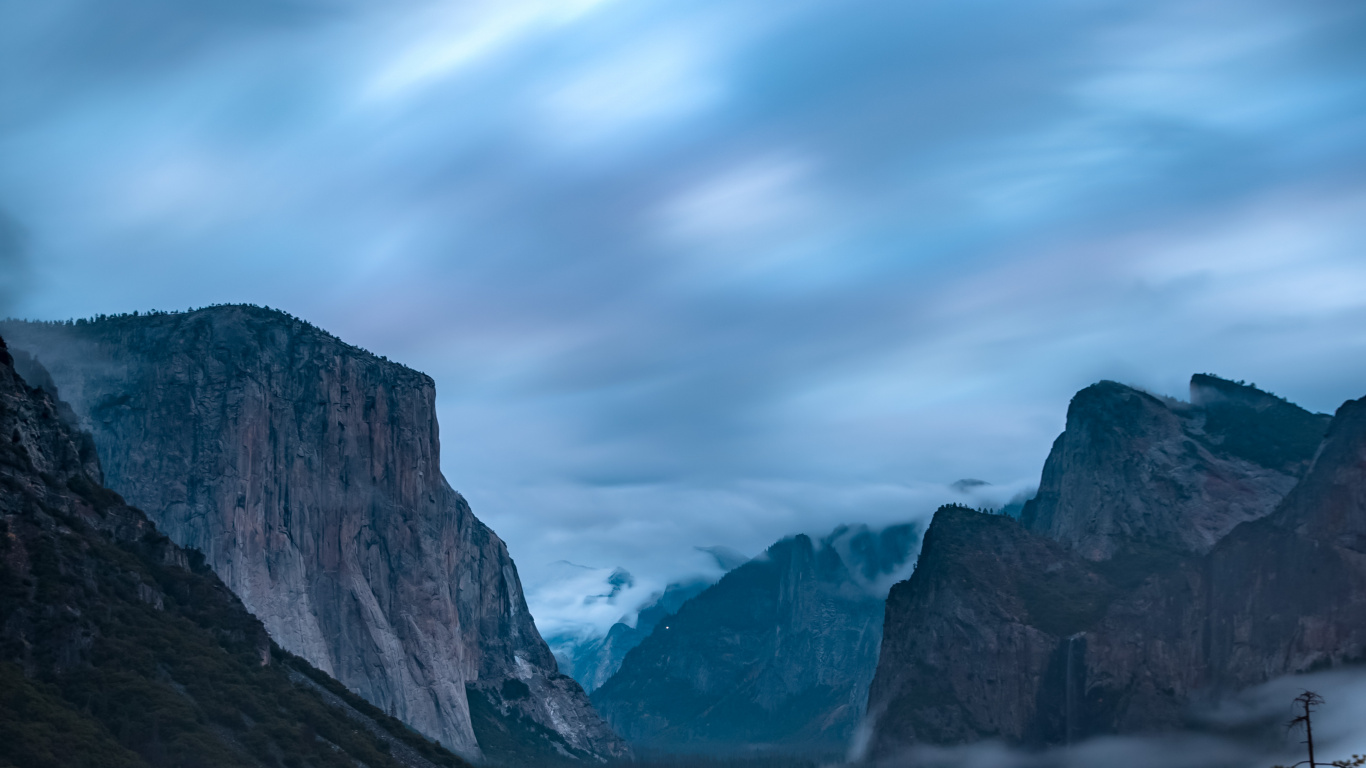 Yosemite Falls, Upper Yosemite Falls, Park, El Capitan, National Park. Wallpaper in 1366x768 Resolution