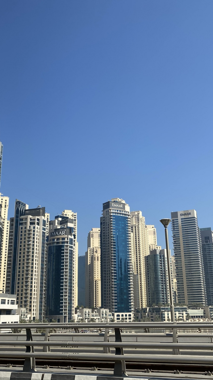 Dubai, Dubai Marina, Soleado Chengtanyue, Torre de Bloques, Urbe. Wallpaper in 750x1334 Resolution