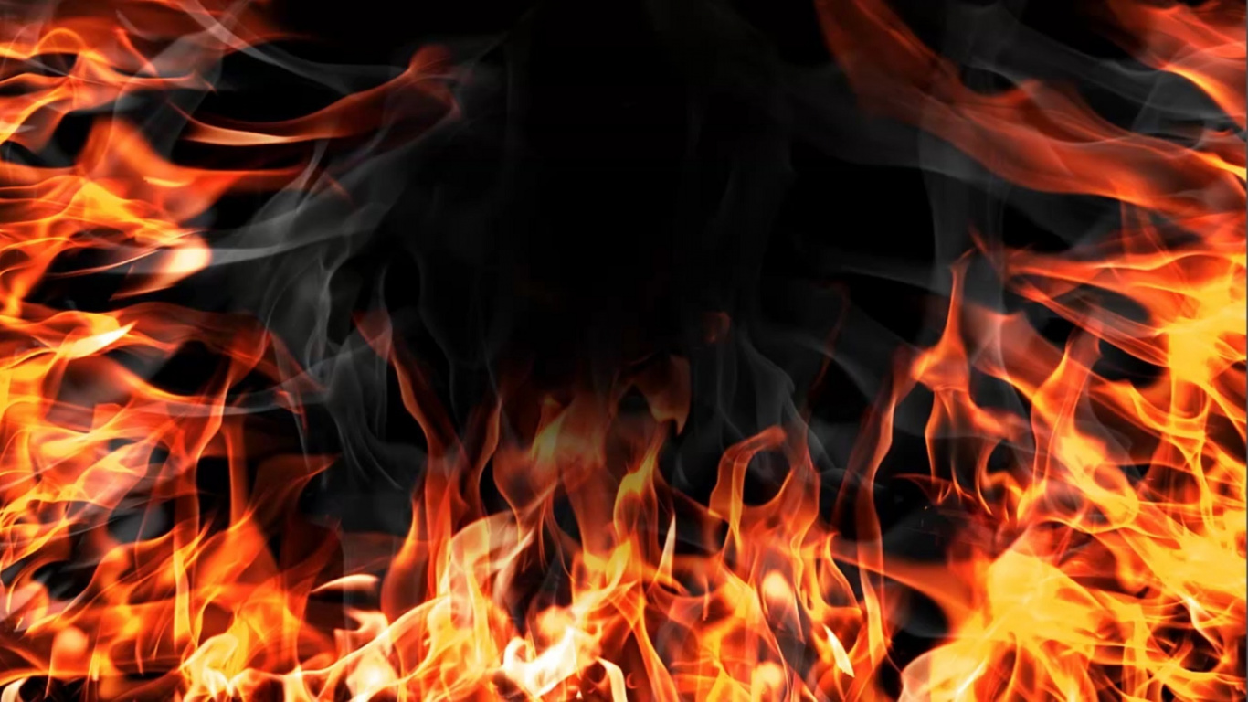 Orange and Red Fire Digital Wallpaper. Wallpaper in 1366x768 Resolution