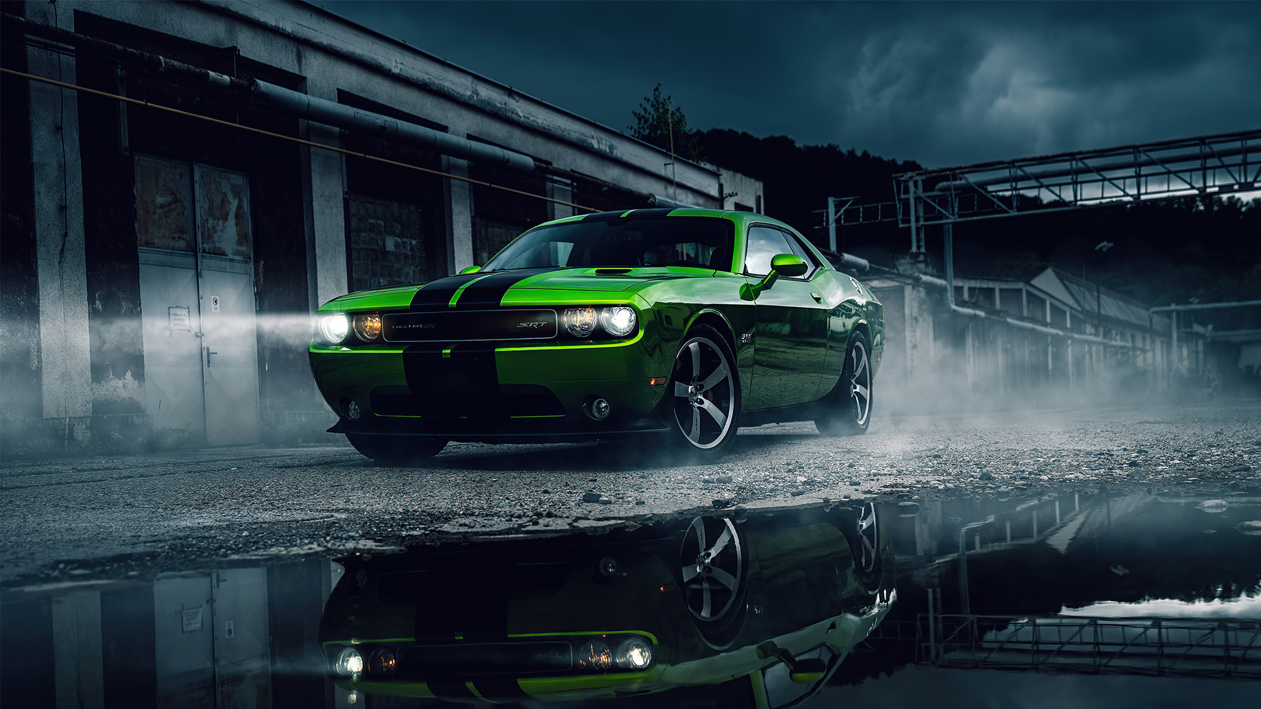 Green Dodge Challenger, Dodge, Cars, 2021 Dodge Challenger Sxt, Dodge Charger. Wallpaper in 2560x1440 Resolution
