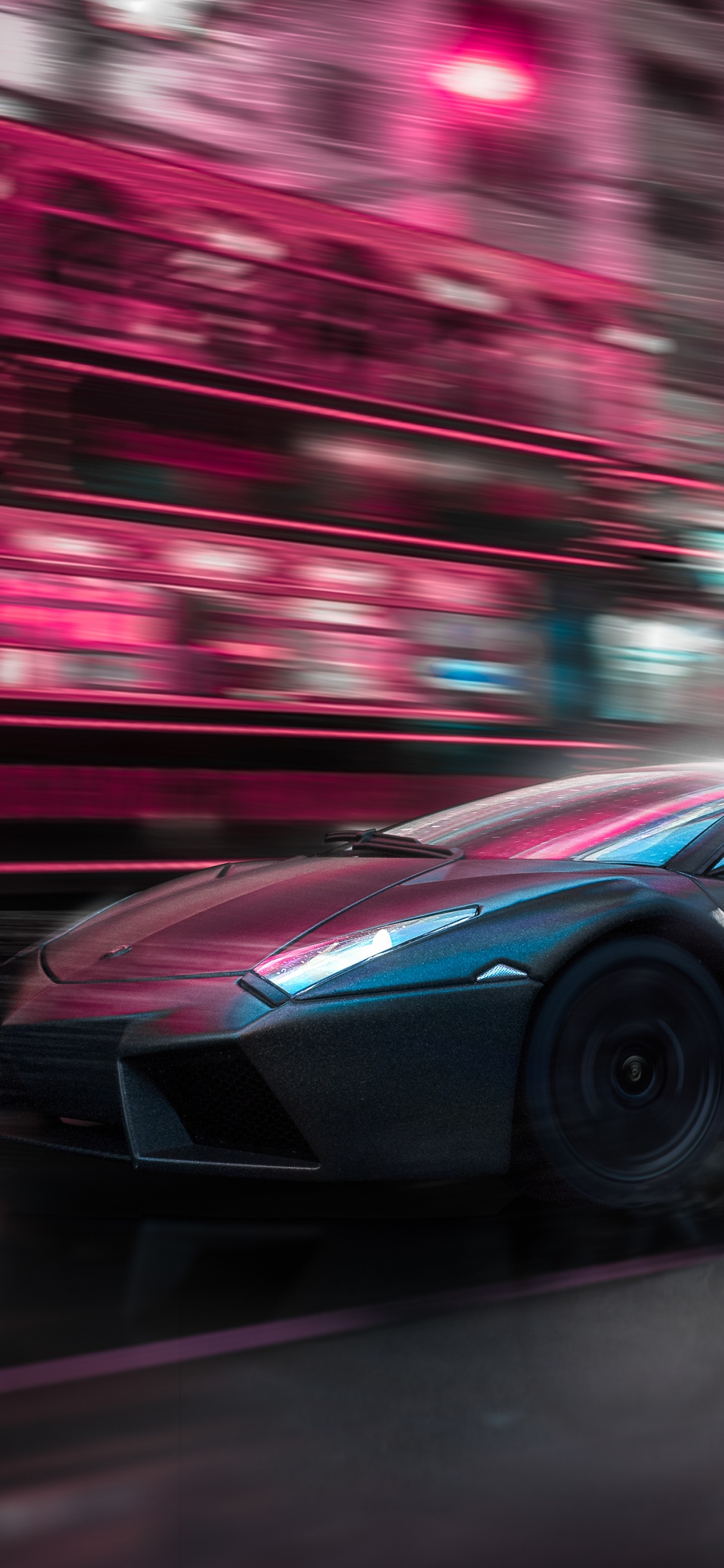 Black Porsche 911 on Road During Night Time. Wallpaper in 1125x2436 Resolution