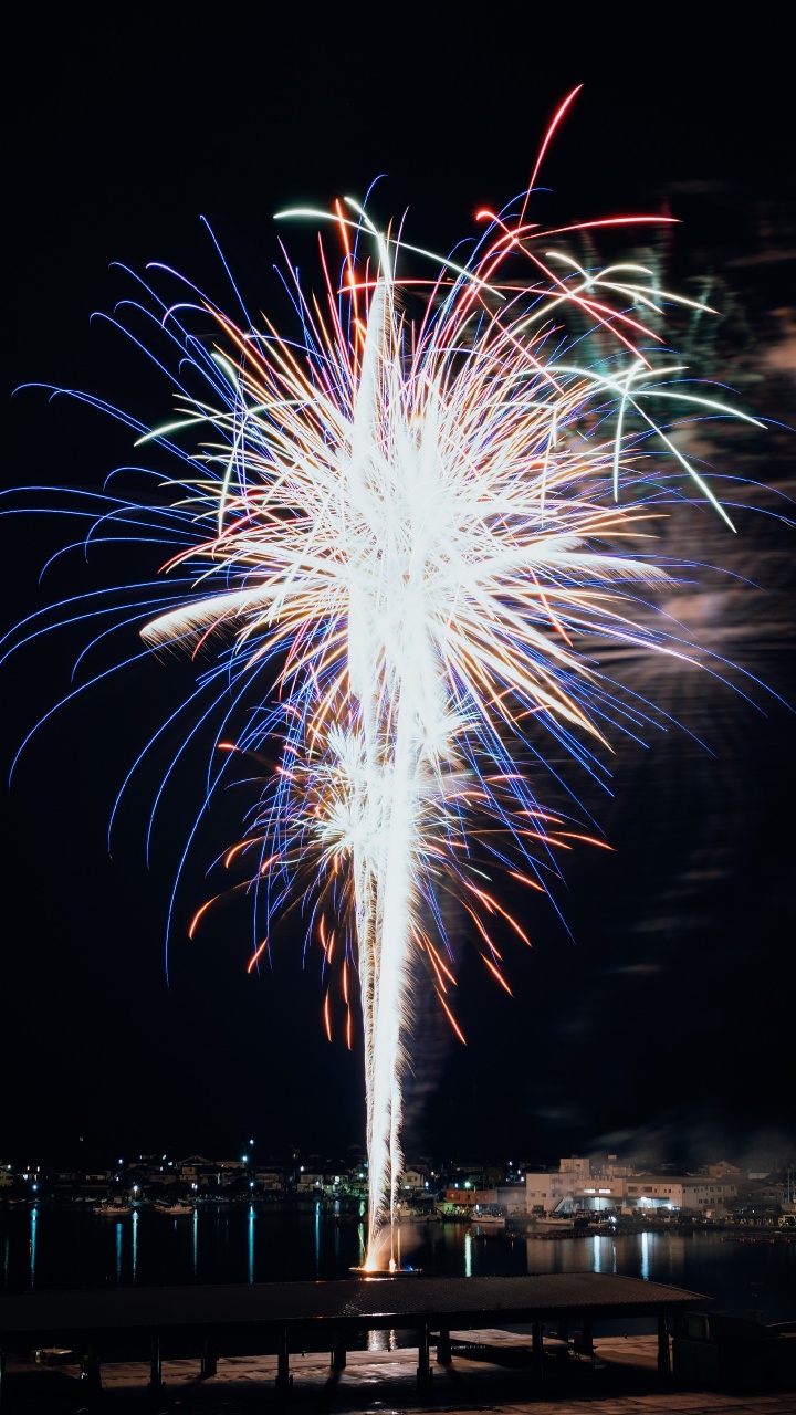 Feuerwerk, Neue Jahre Tag, Nacht, Mitternacht, Veranstaltung. Wallpaper in 720x1280 Resolution