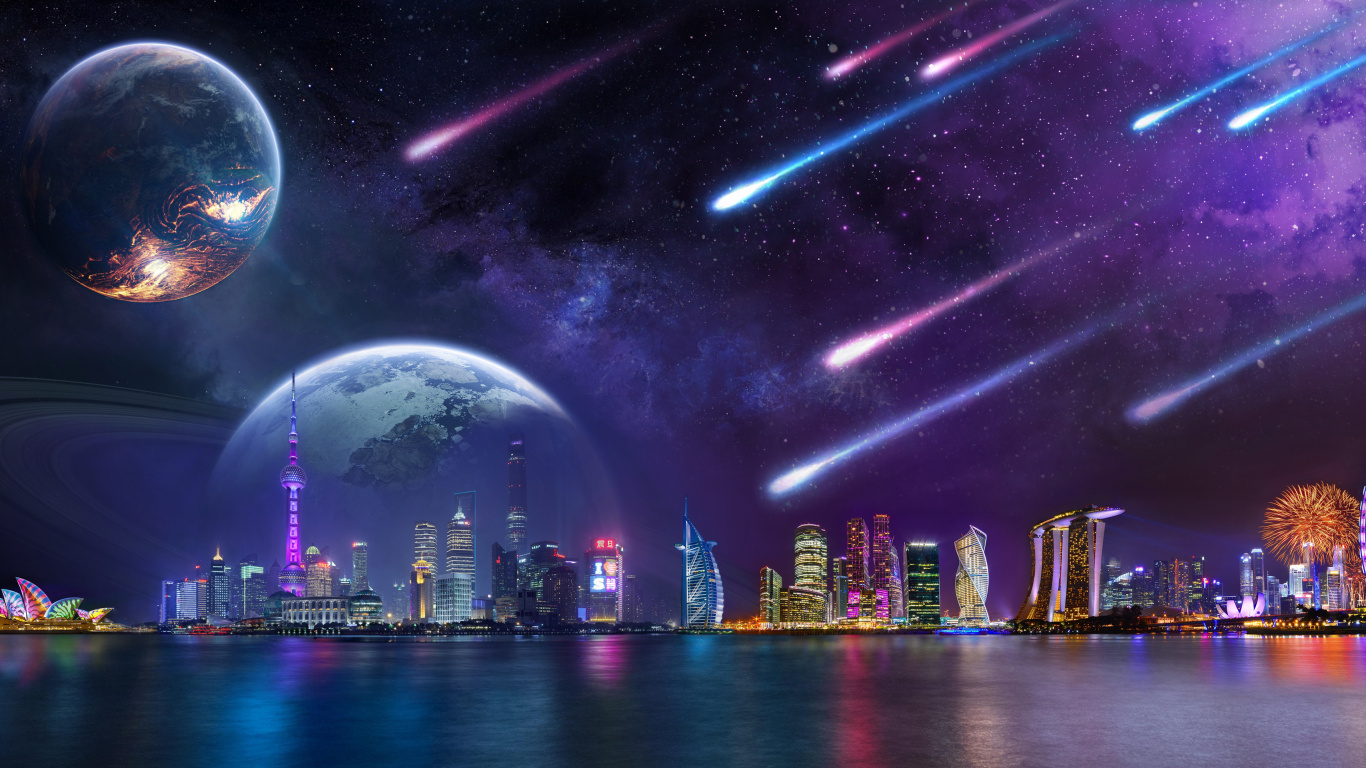 Building, Atmosphere, Skyscraper, World, Light. Wallpaper in 1366x768 Resolution