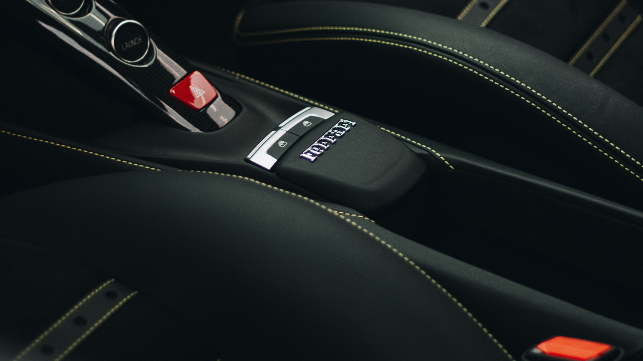 Volante de Coche Negro y Rojo. Wallpaper in 1280x720 Resolution