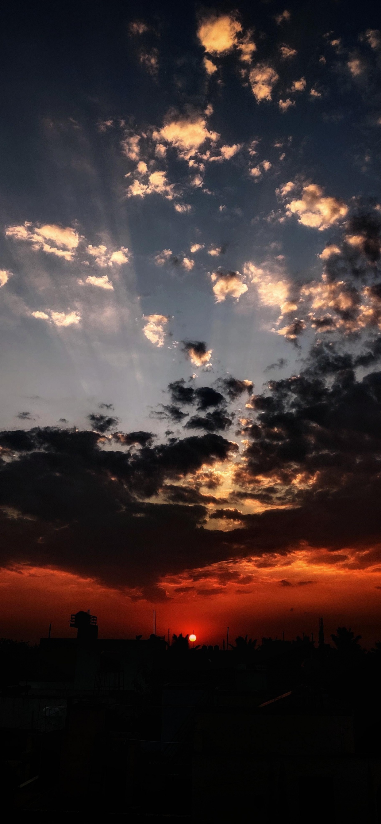 Atmosphère, Afterglow, Orange, Paysage Naturel, Ambre. Wallpaper in 1242x2688 Resolution