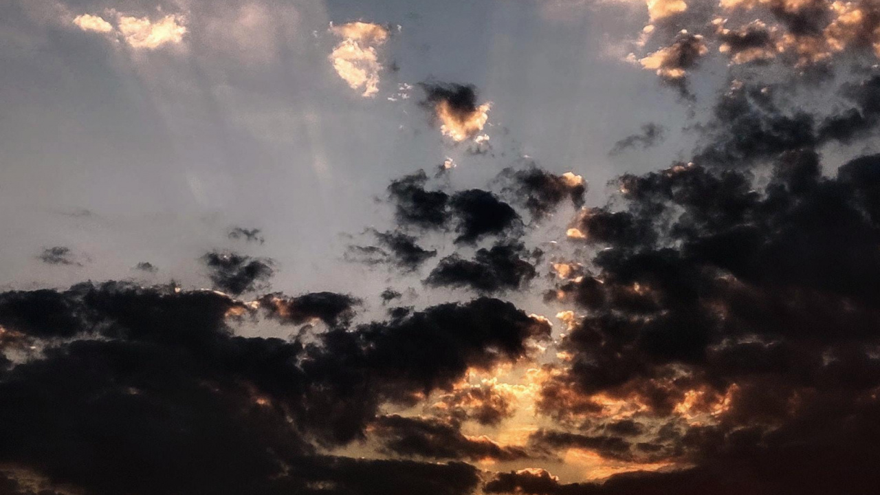 Cloud, Atmosphäre, Afterglow, Orange, Naturlandschaft. Wallpaper in 1280x720 Resolution