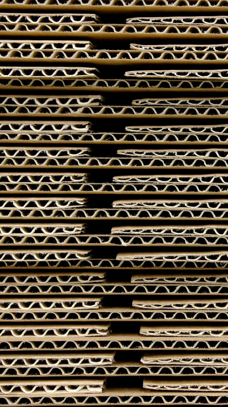 Carton Ondulé Ondulé, Papier, Grille, Propriété Des Matériaux, Symétrie. Wallpaper in 750x1334 Resolution