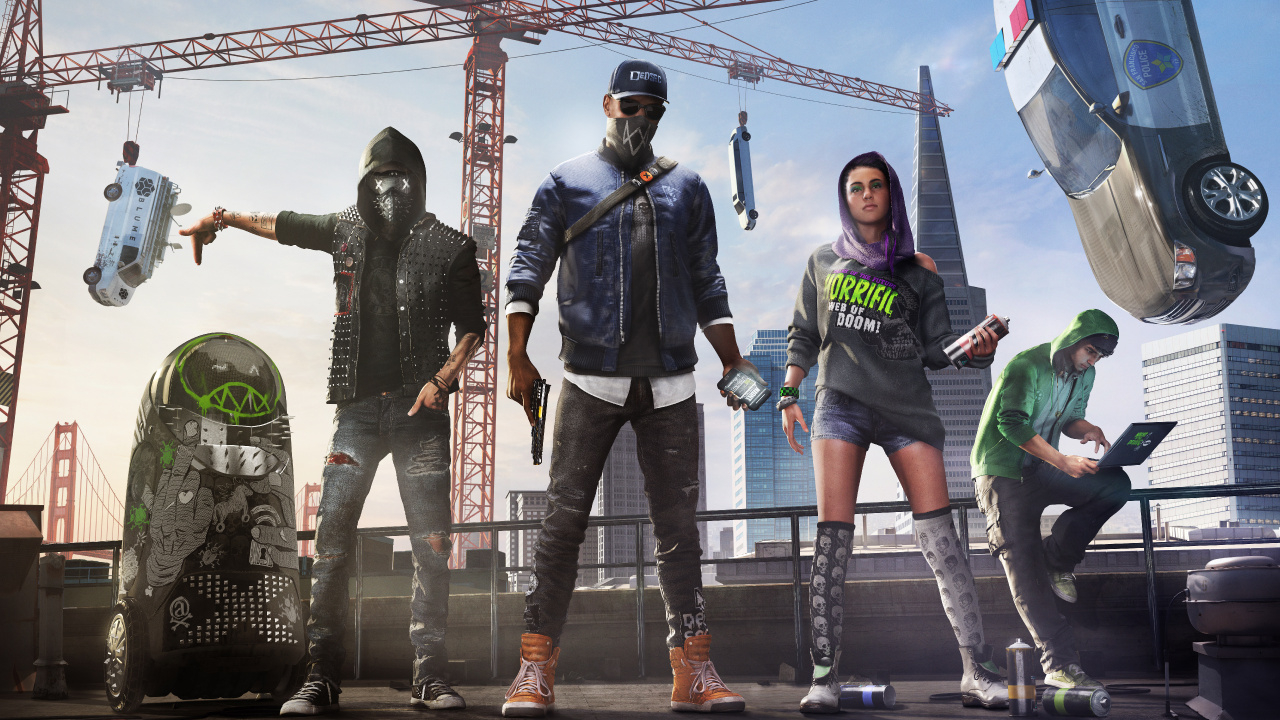 Watch Dogs 2, Wachhund, Leistung, Bühne, Technologie. Wallpaper in 1280x720 Resolution