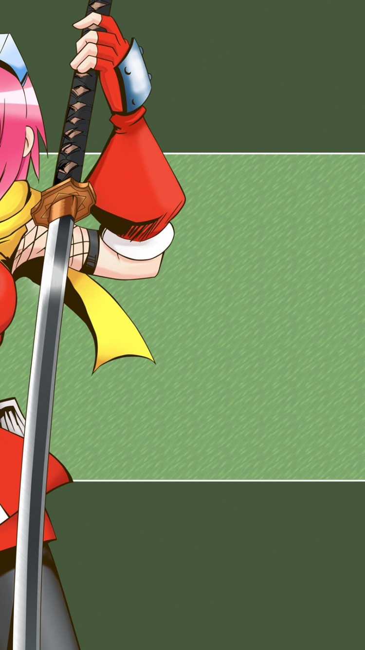 Lilahaariger Weiblicher Anime-Charakter. Wallpaper in 750x1334 Resolution