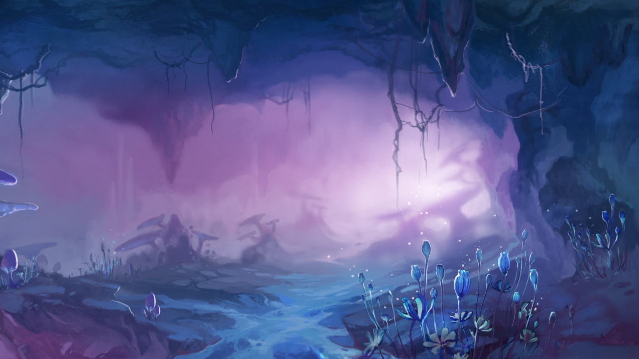 Abstrakte Schwarz-Weiß-Malerei. Wallpaper in 1280x720 Resolution