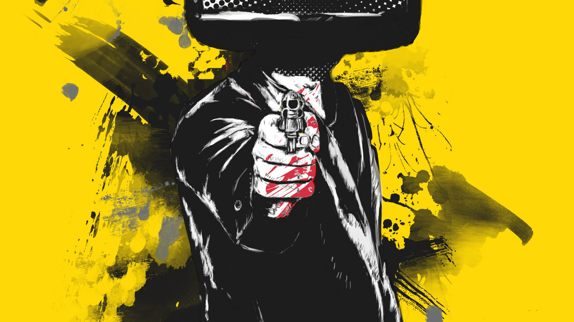 图形设计, 艺术, 涂鸦, 黄色的, 手势 壁纸 1920x1080 允许