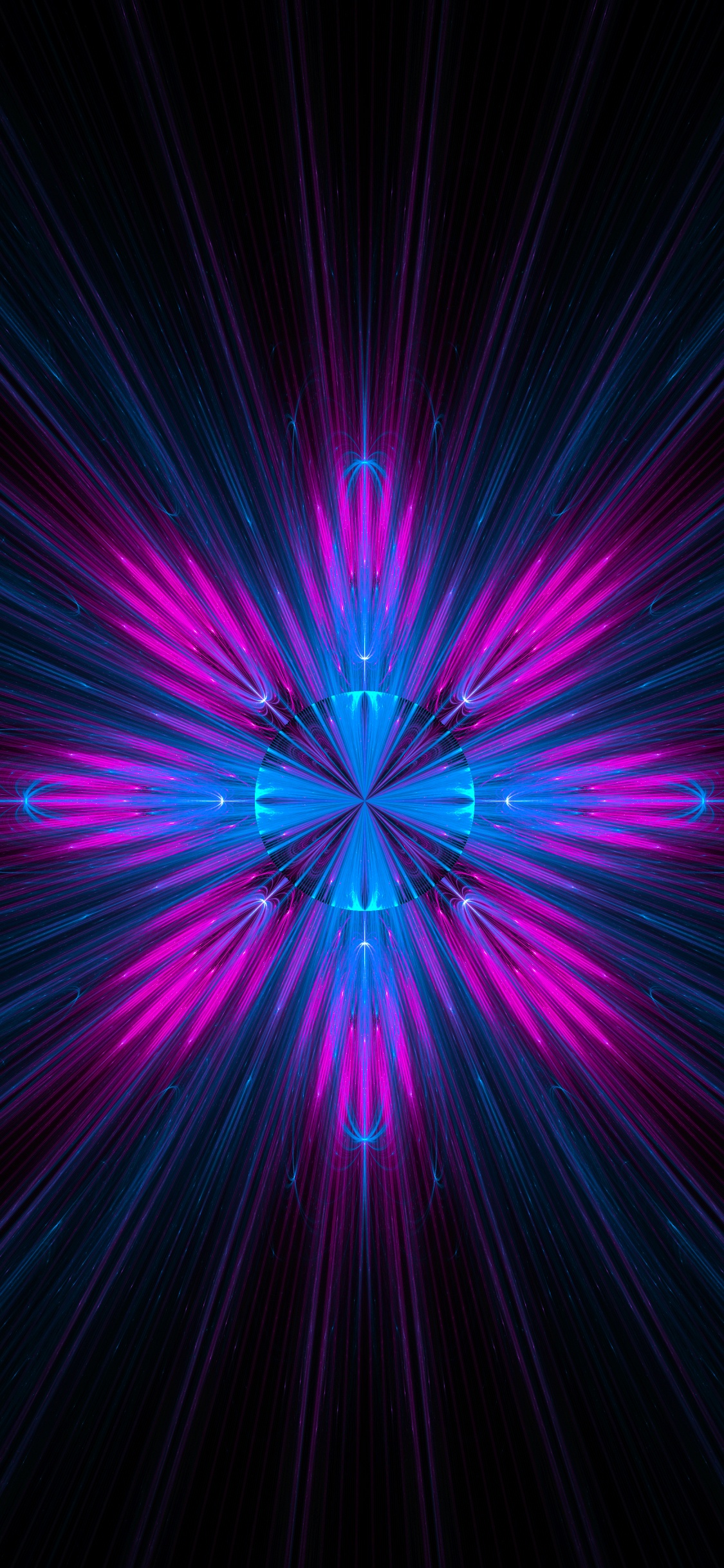 Purple and Blue Light in Dark Room. Wallpaper in 1125x2436 Resolution