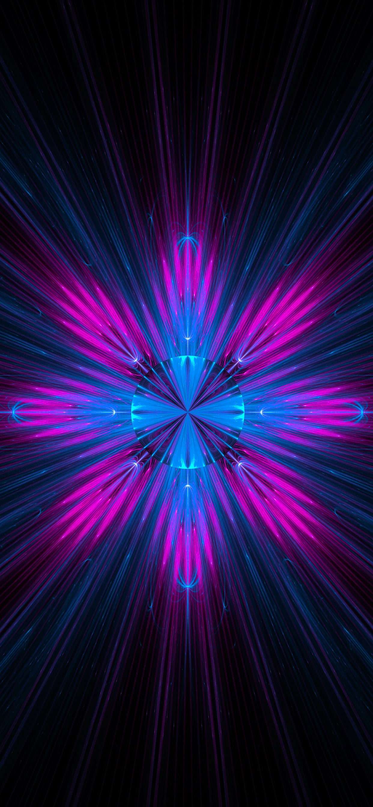 Purple and Blue Light in Dark Room. Wallpaper in 1242x2688 Resolution