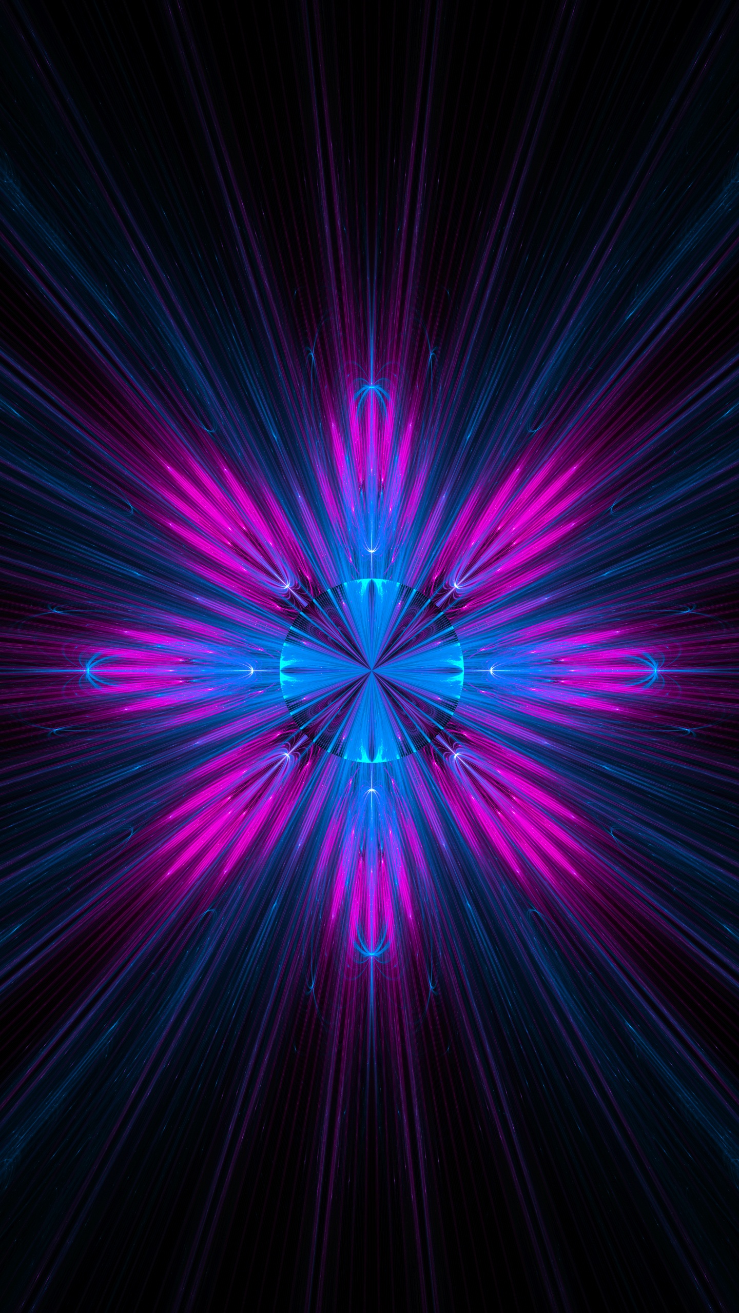 Purple and Blue Light in Dark Room. Wallpaper in 1440x2560 Resolution