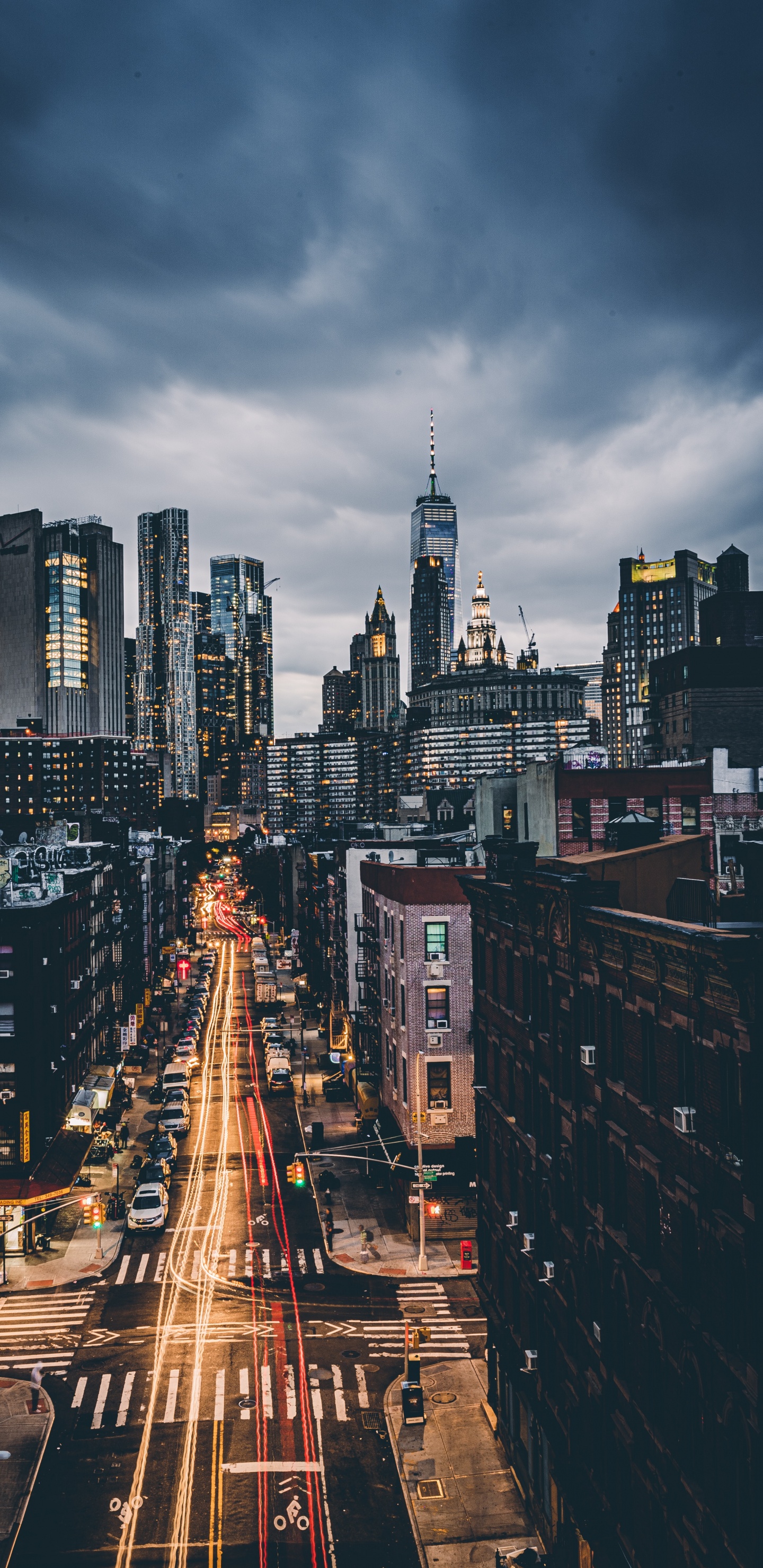 New York, Cloud, Gebäude, Wolkenkratzer, Infrastruktur. Wallpaper in 1440x2960 Resolution