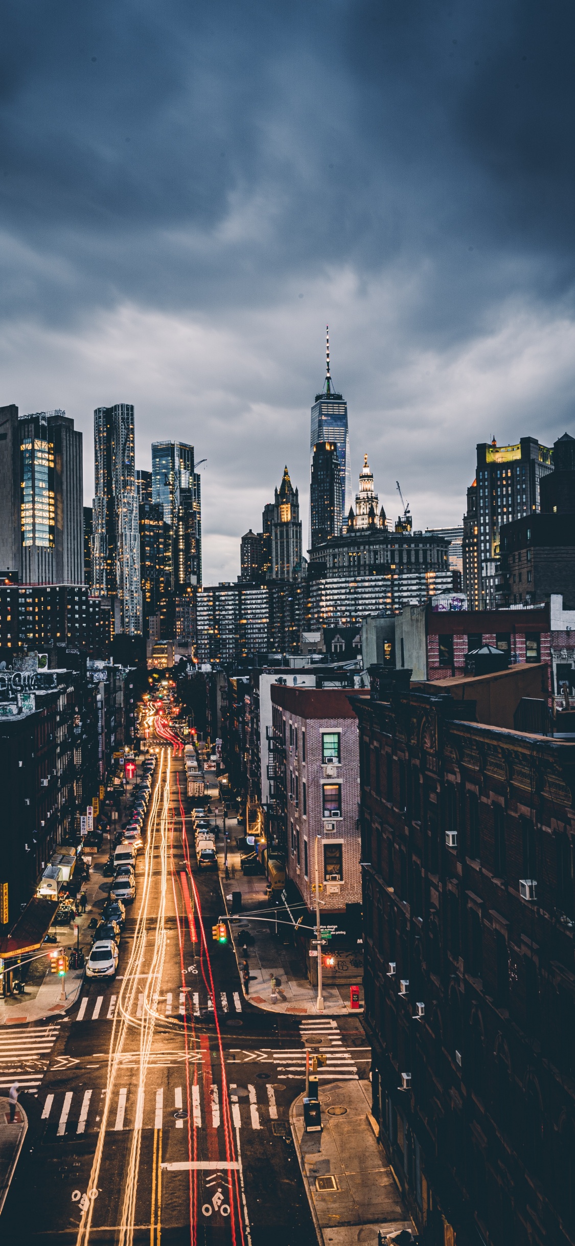 Nueva York, Edificio, Infraestructura, Torre de Bloques, Atardecer. Wallpaper in 1125x2436 Resolution