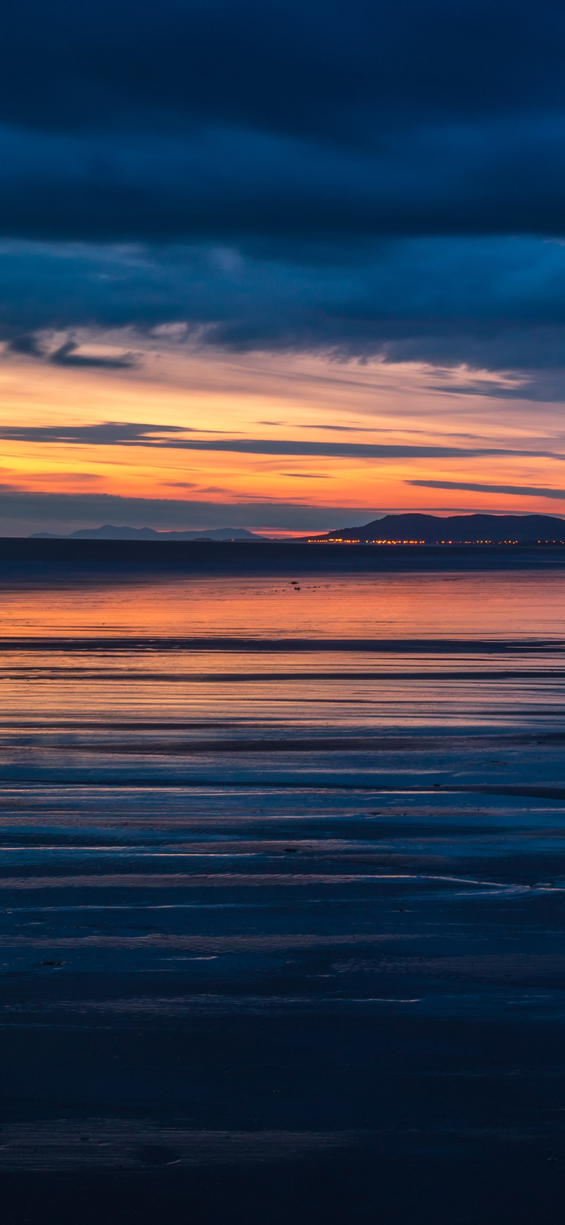 Horizon, Mer, Blue, Eau, Soir. Wallpaper in 1125x2436 Resolution