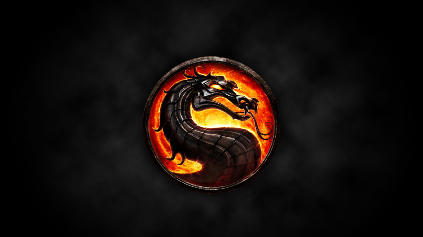 Mortal Kombat x, Mortal Kombat 11, Mortal Kombat, Scorpion, Logo. Wallpaper in 1366x768 Resolution