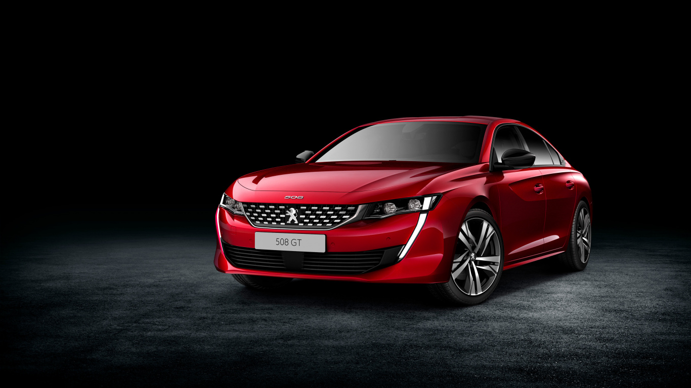 Red Honda Car on Black Background. Wallpaper in 1366x768 Resolution