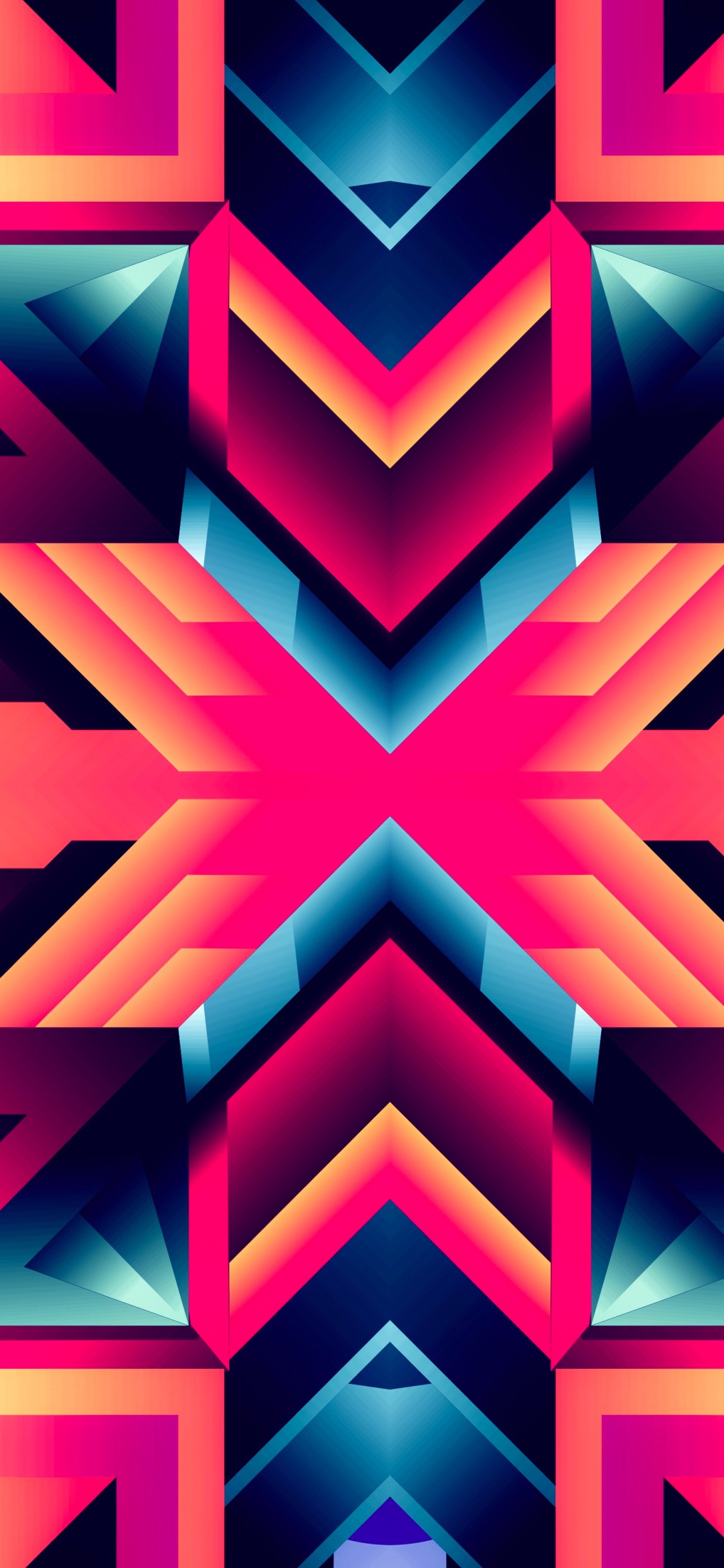 Patrón, Diseño Gráfico, Amarillo, Rojo, Fila. Wallpaper in 1125x2436 Resolution