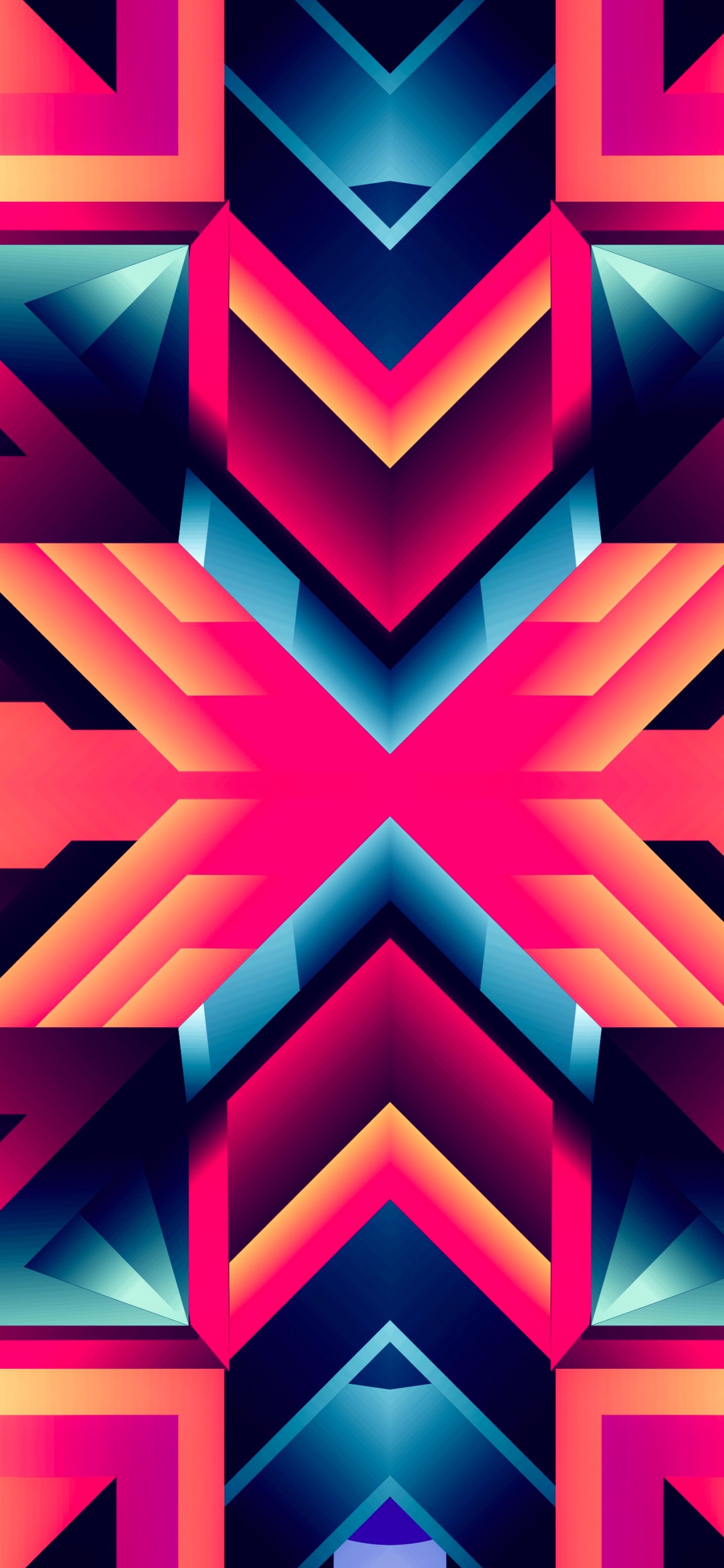 Patrón, Diseño Gráfico, Amarillo, Rojo, Fila. Wallpaper in 1242x2688 Resolution