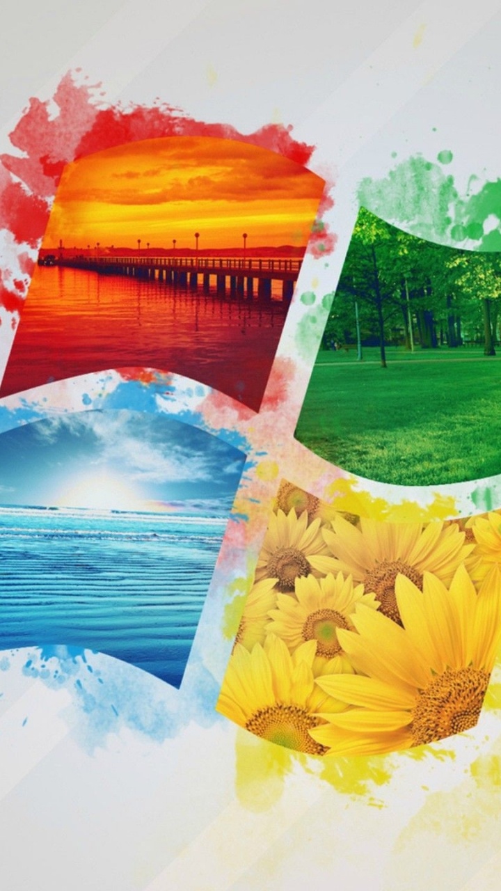 Yellow and Green Floral Painting. Wallpaper in 720x1280 Resolution