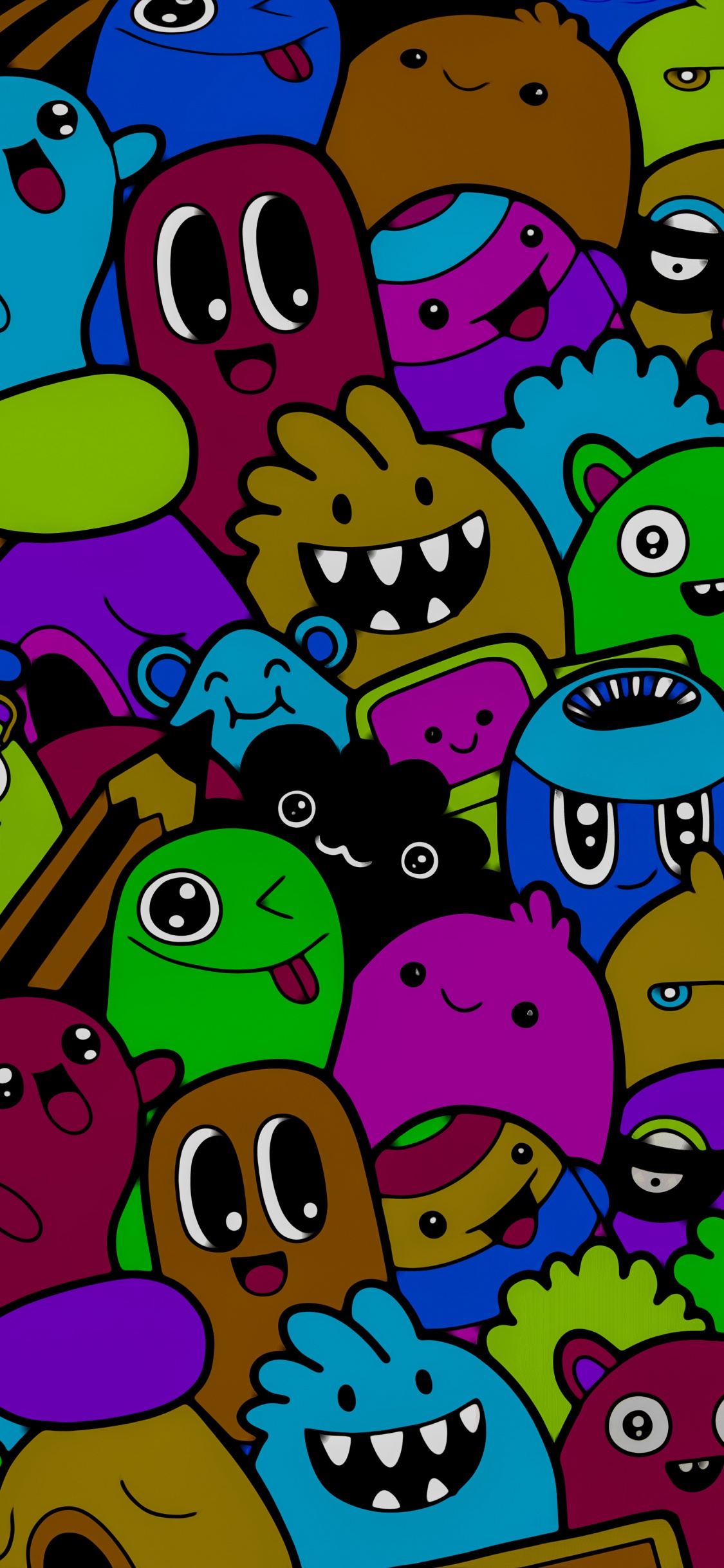 Cartoon, Arts Visuels, Conception, White, Textile. Wallpaper in 1125x2436 Resolution