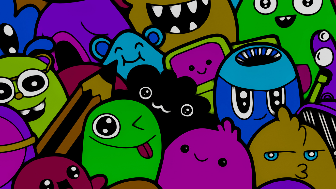 Cartoon, Visual Arts, Design, Wei, Textil. Wallpaper in 1366x768 Resolution