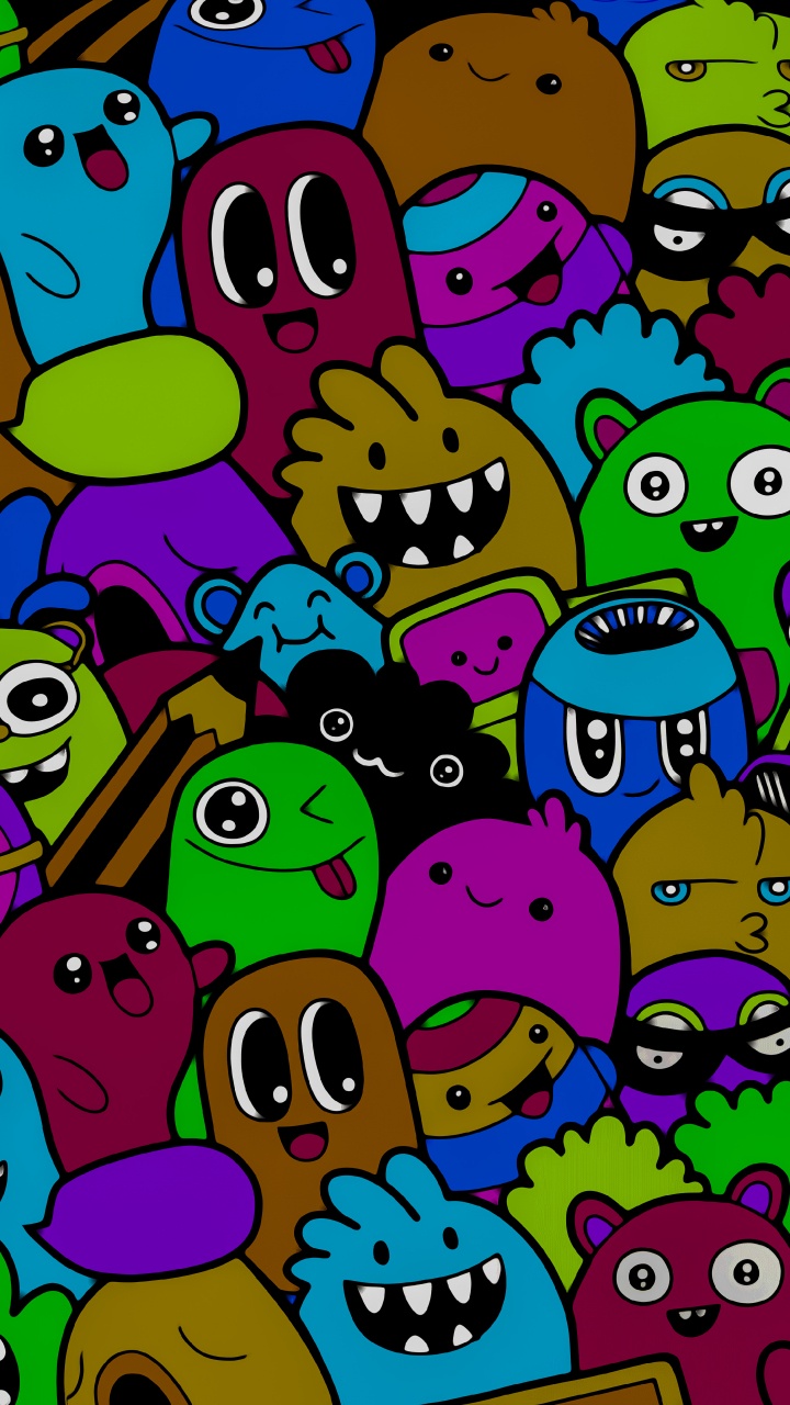 Cartoon, Visual Arts, Design, Wei, Textil. Wallpaper in 720x1280 Resolution