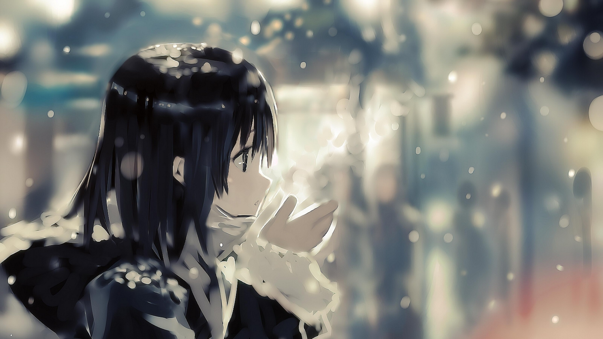 Weißes Und Blaues Glasdekor. Wallpaper in 1920x1080 Resolution