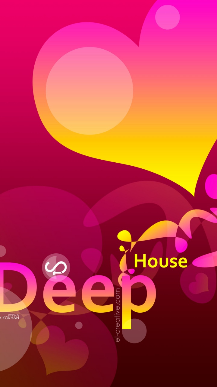 Deep House, Herzen, Pink, Text, Purpur. Wallpaper in 720x1280 Resolution