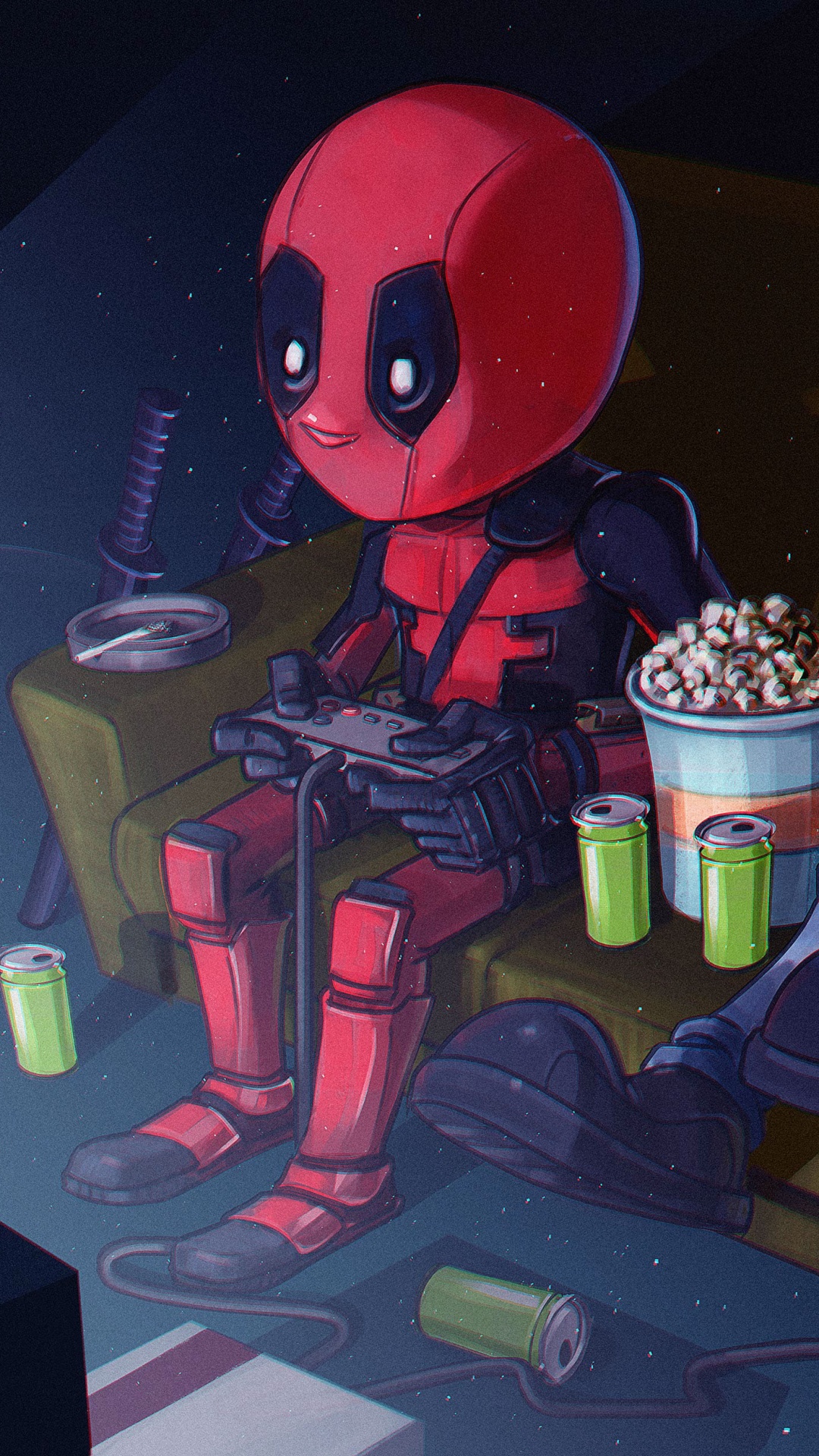 Jouet Robot Blanc et Rouge. Wallpaper in 1080x1920 Resolution