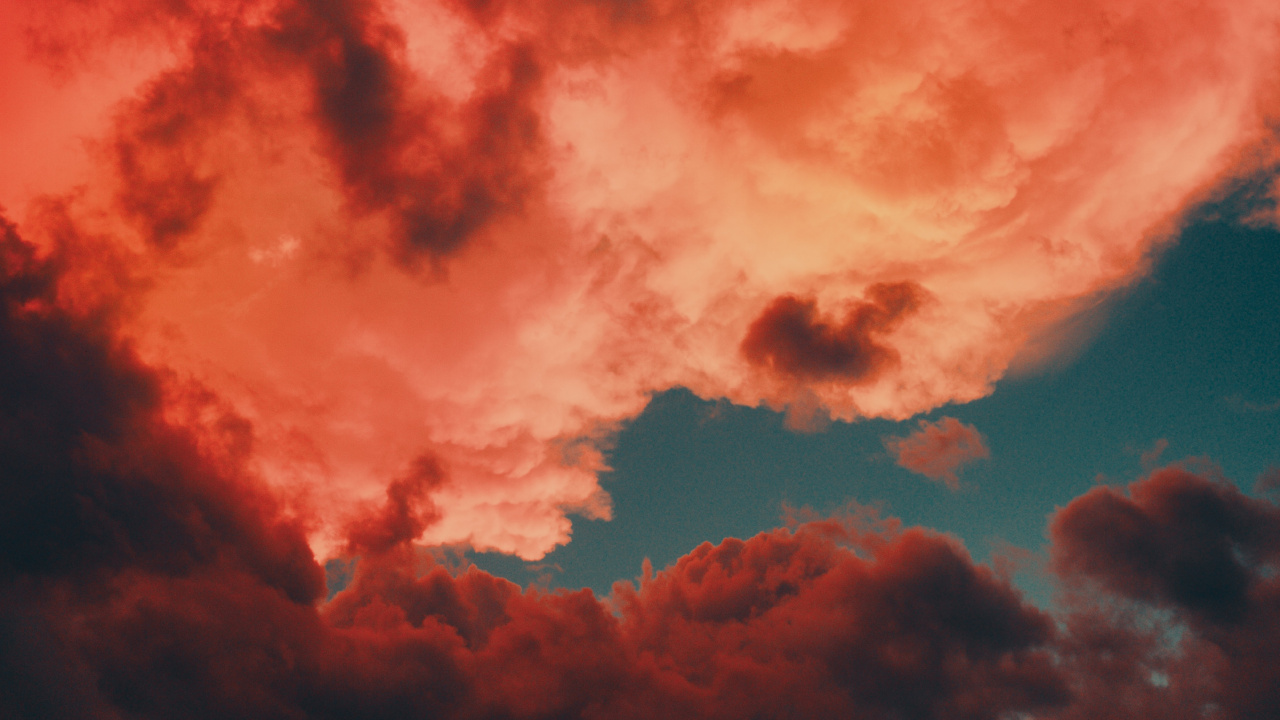 Cloud, Afterglow, Red, Daytime, Orange. Wallpaper in 1280x720 Resolution