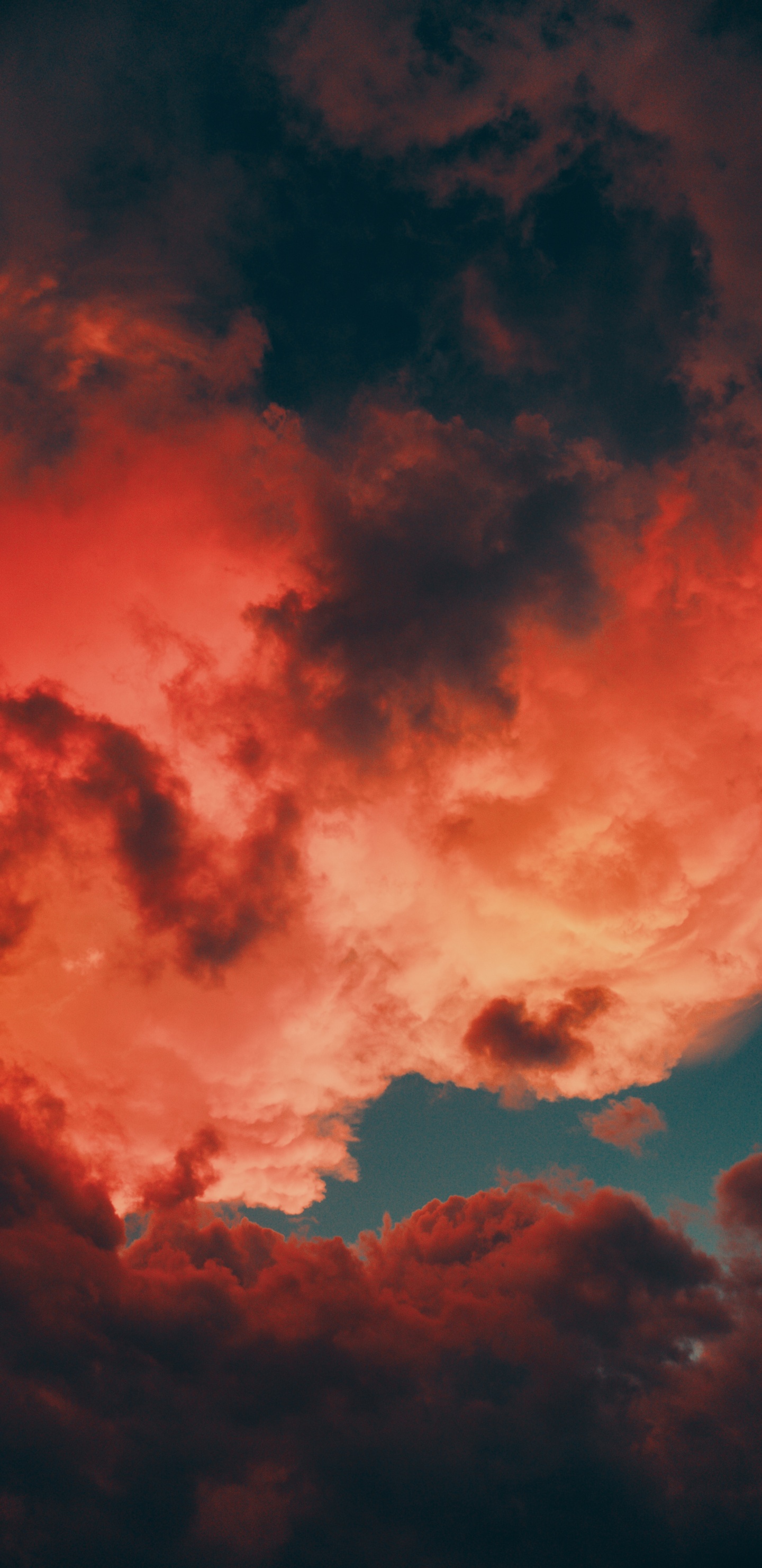 Cloud, Afterglow, Red, Daytime, Orange. Wallpaper in 1440x2960 Resolution