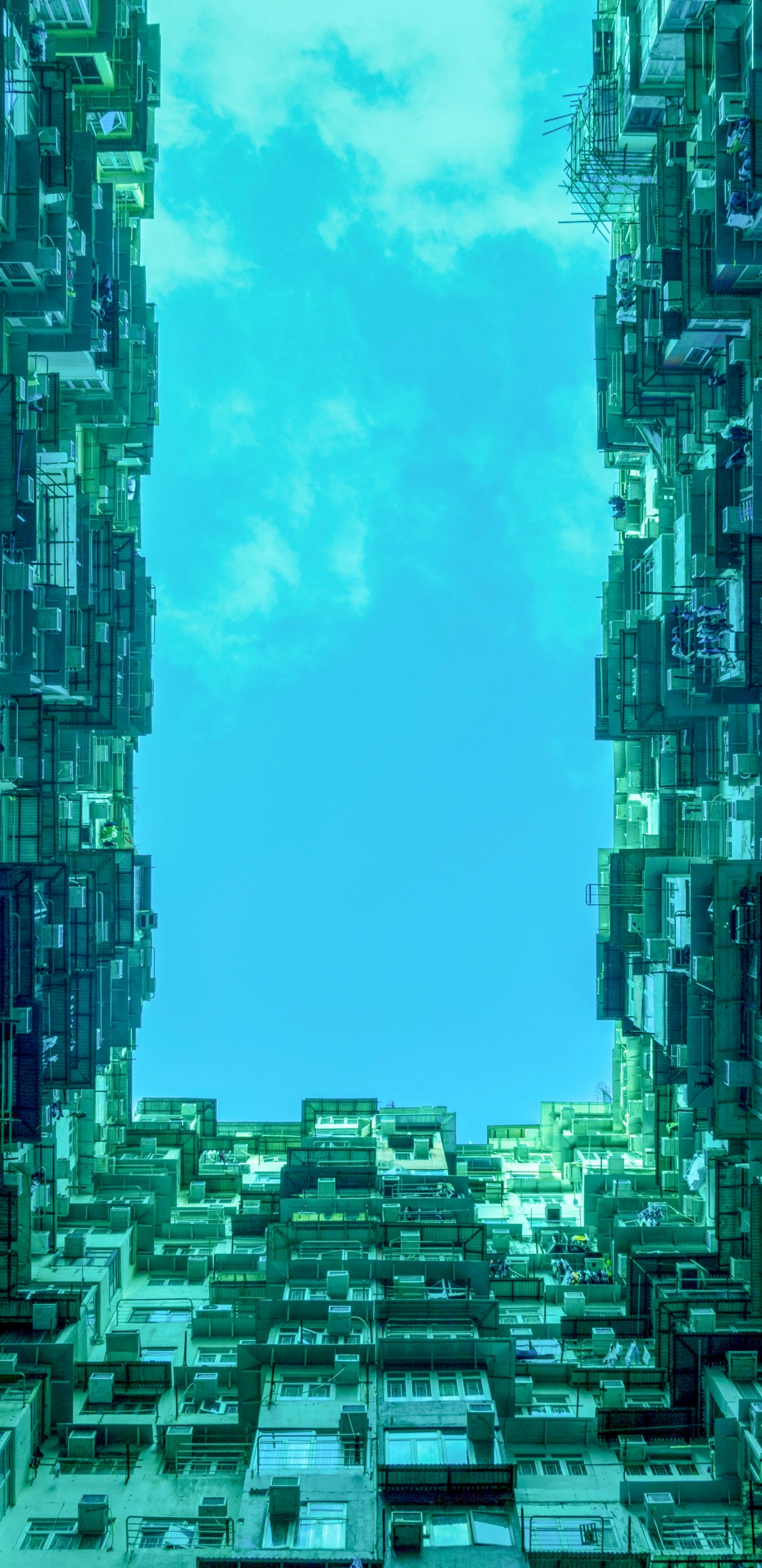 High Rise Buildings Under Blue Sky. Wallpaper in 1440x2960 Resolution