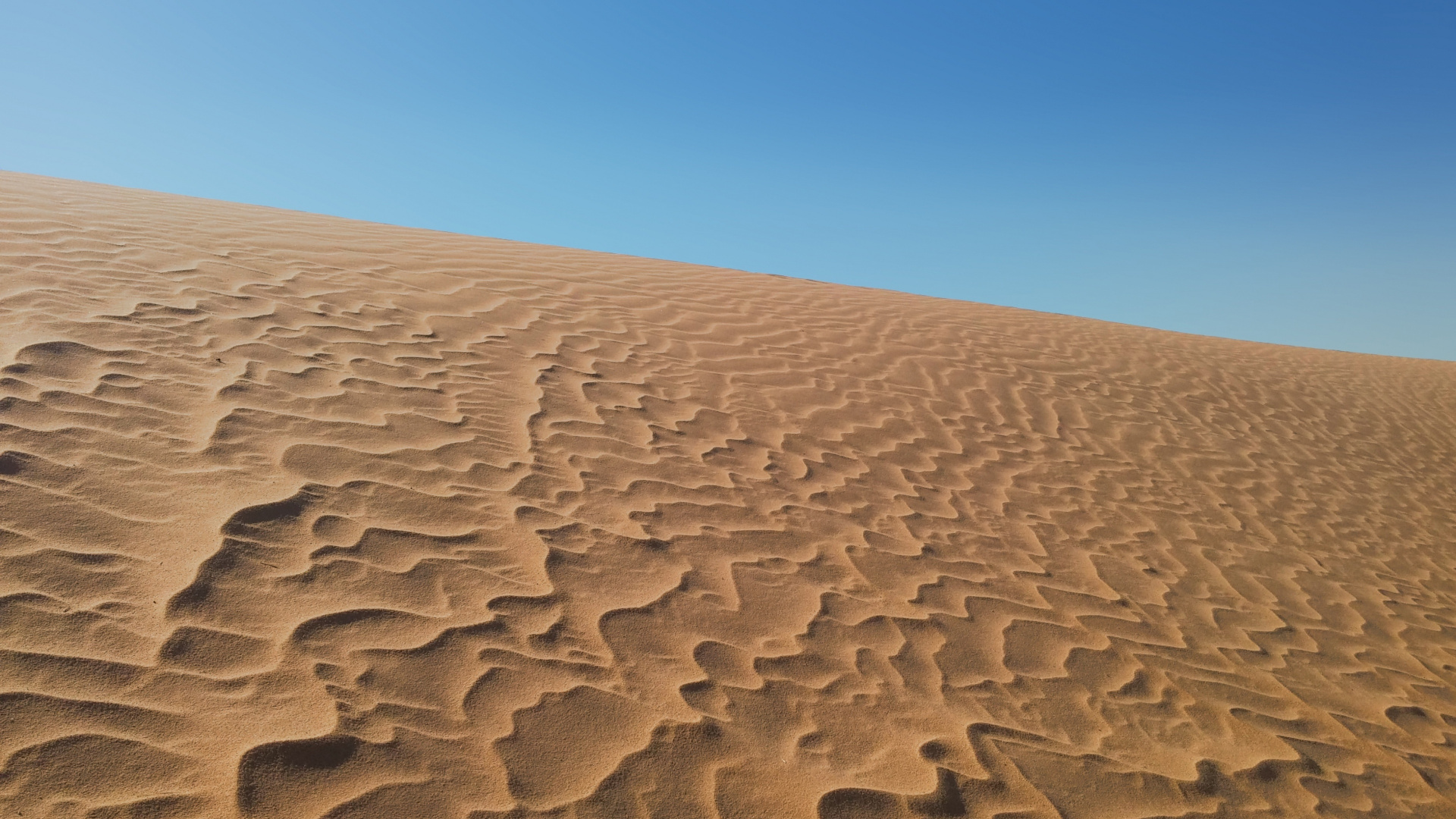 Brown Sand Under Blue Sky During Daytime. Wallpaper in 1920x1080 Resolution