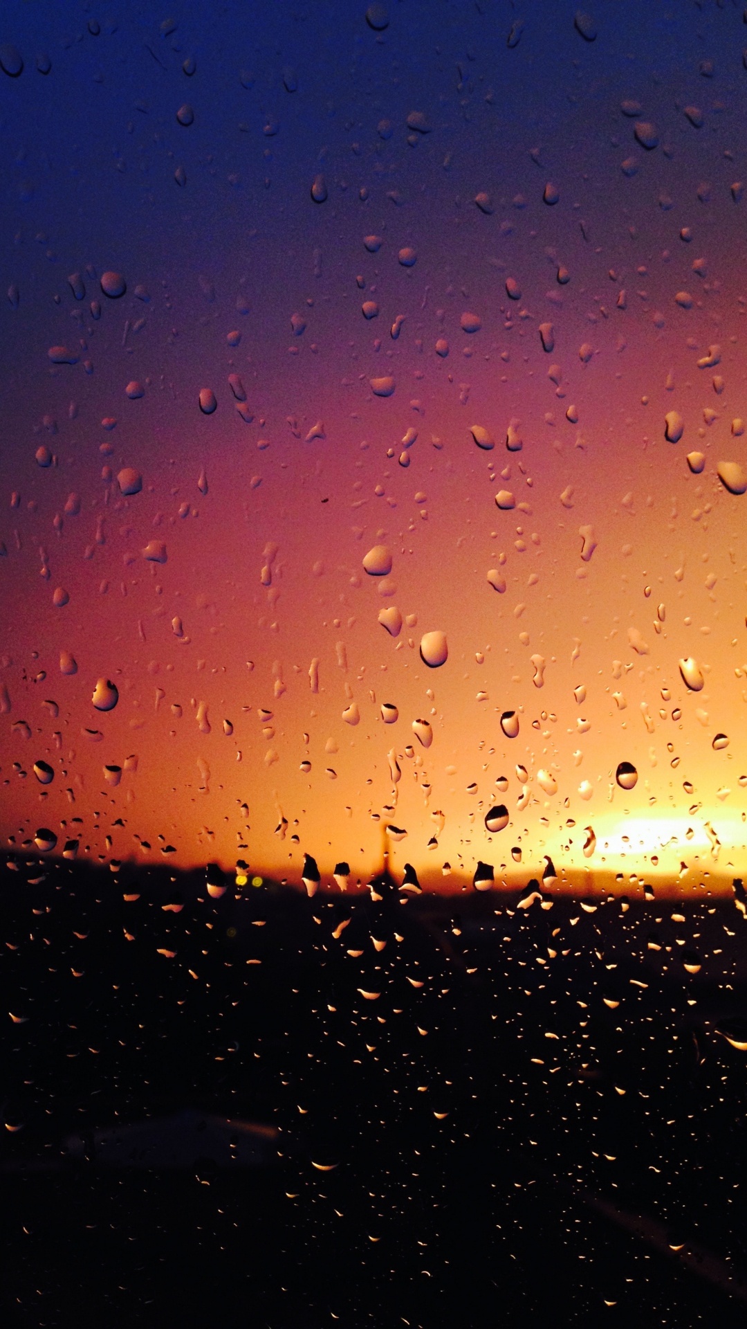 Regen, Wasser, Blau, Tropfen, Orange. Wallpaper in 1080x1920 Resolution