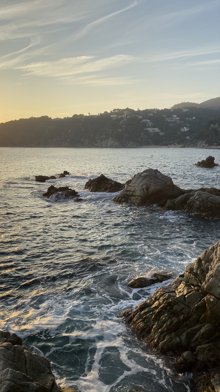 Mer, Eau, Côte, Rock, Banque. Wallpaper in 720x1280 Resolution