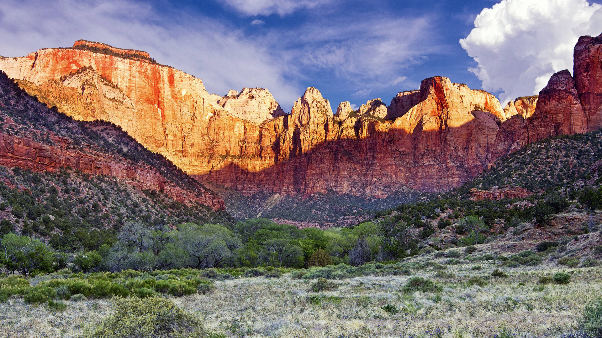 Montagne Rocheuse Brune Sous Ciel Nuageux Pendant la Journée. Wallpaper in 1920x1080 Resolution