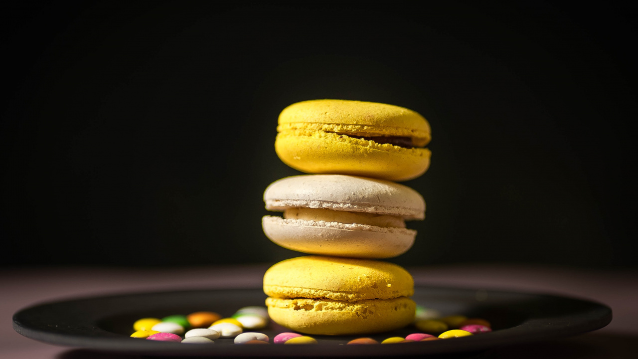 Macaroon, Macaron, Dessert, Cookie, Back. Wallpaper in 1280x720 Resolution