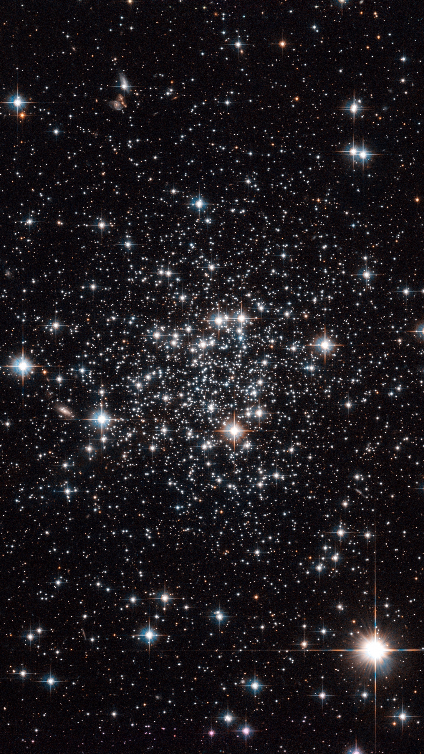 Étoiles Blanches et Bleues Dans le Ciel Pendant la Nuit. Wallpaper in 1440x2560 Resolution