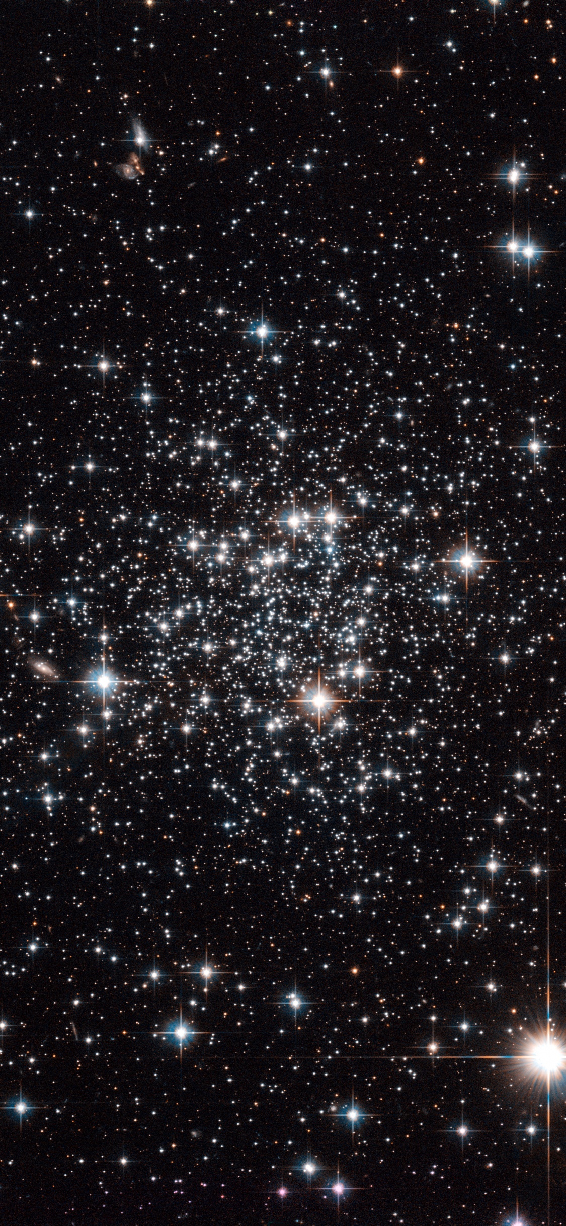 Estrellas Blancas y Azules en el Cielo Durante la Noche. Wallpaper in 1125x2436 Resolution