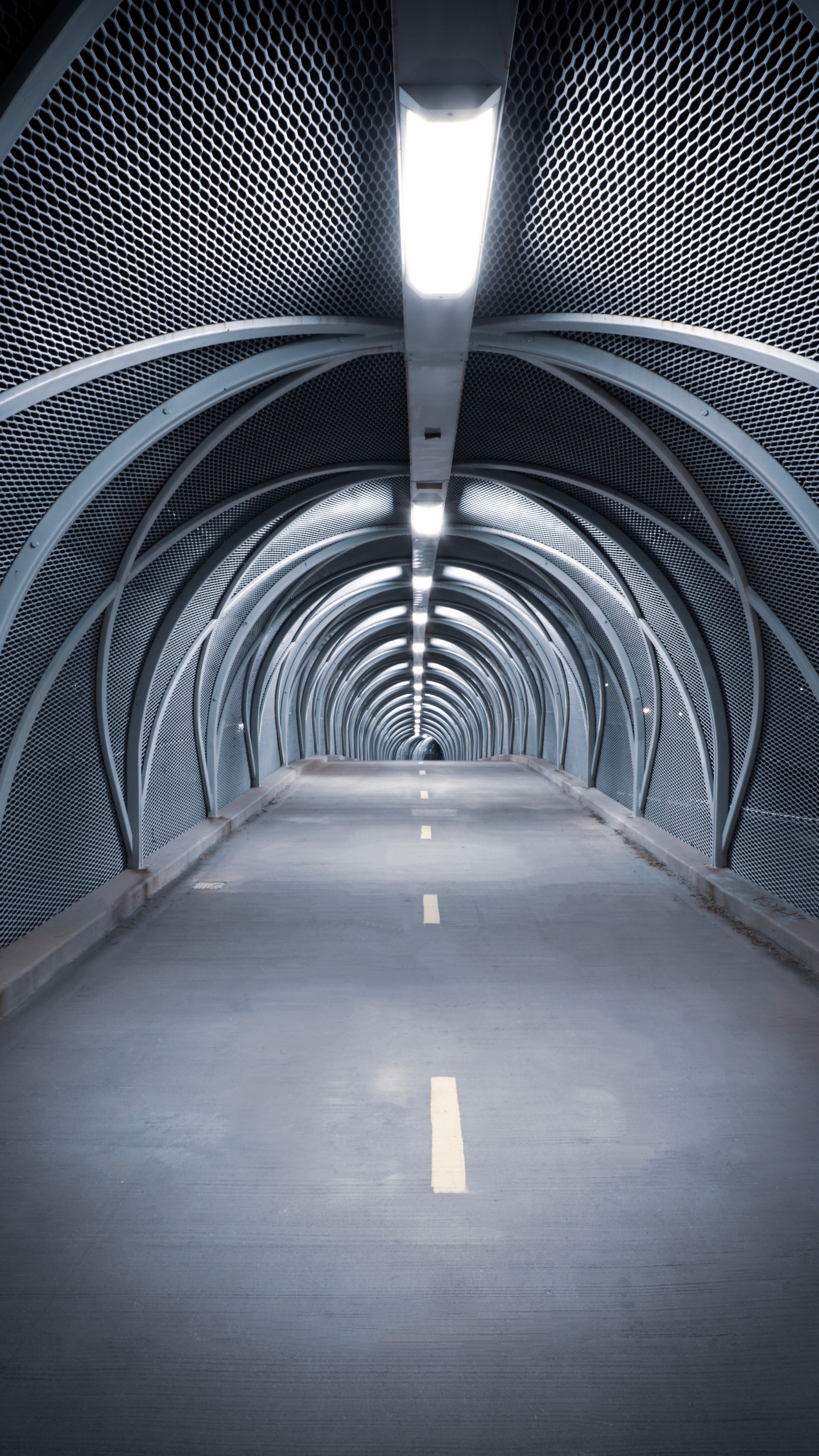 隧道, 光, 建筑, 基础设施, 对称 壁纸 1440x2560 允许