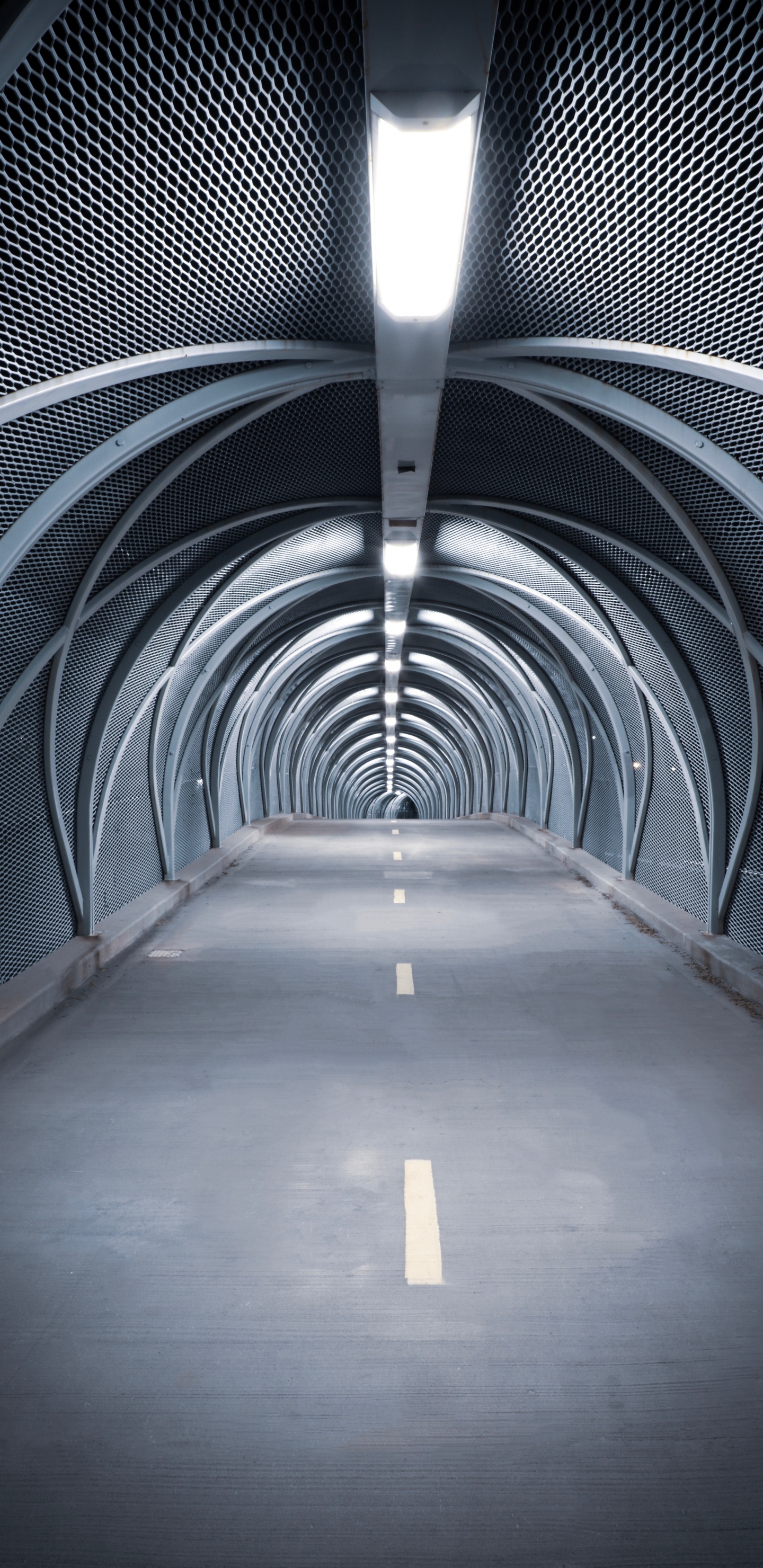 隧道, 光, 建筑, 基础设施, 对称 壁纸 1440x2960 允许