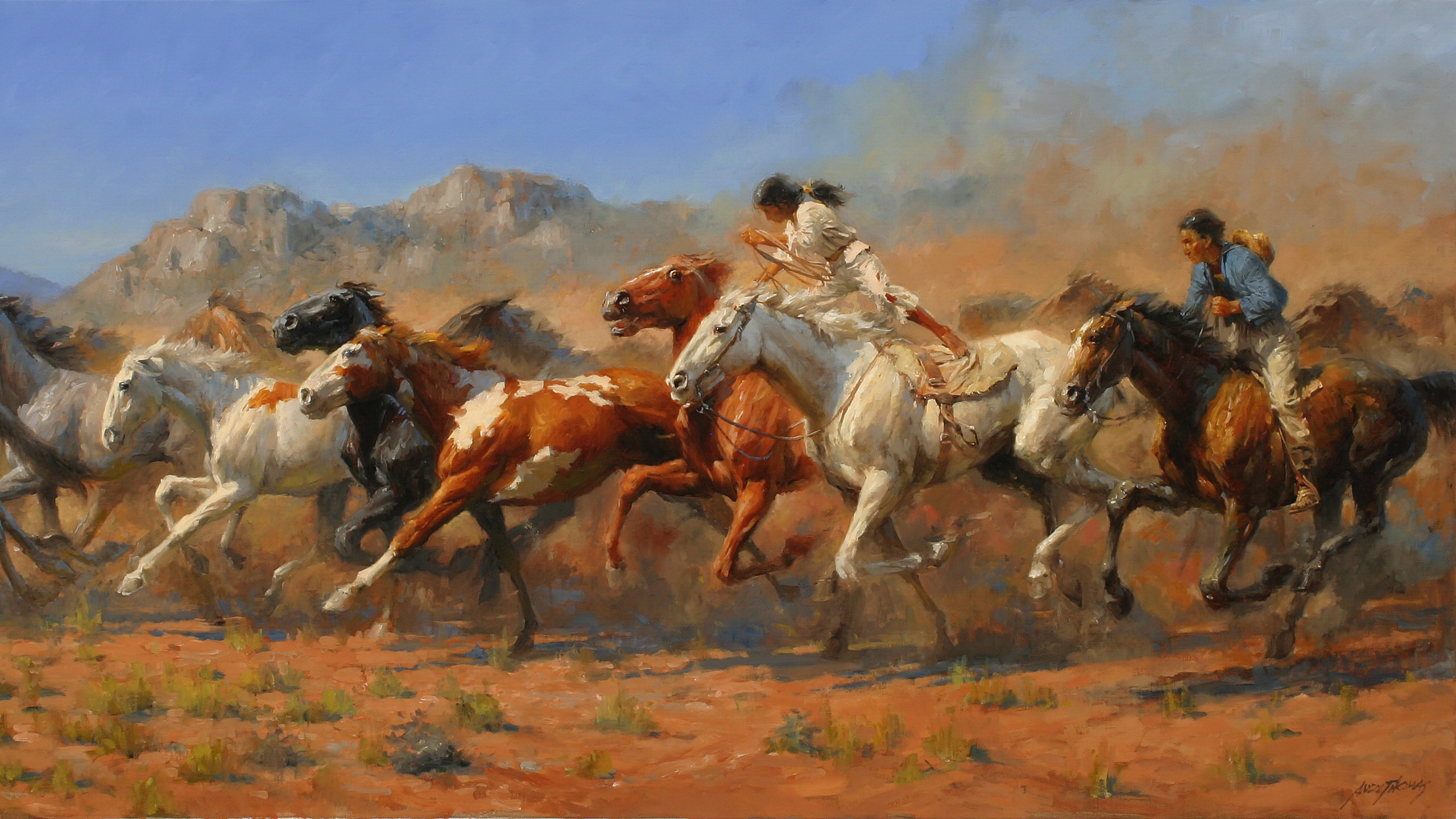 Art, le Travail de L'art, Artiste, L'écorégion, Steppe. Wallpaper in 2560x1440 Resolution