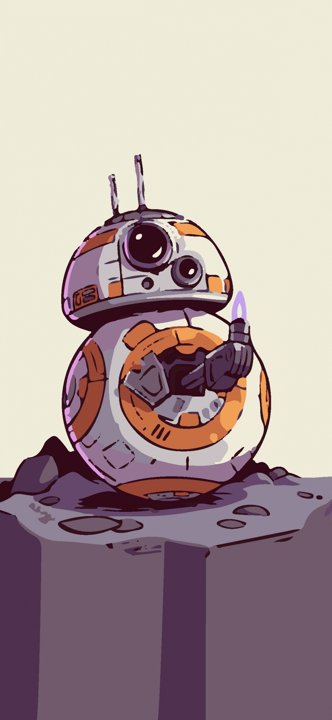 Star Wars, The Mandalorian, Illustration, BB-8, Drawing. Wallpaper in 1125x2436 Resolution