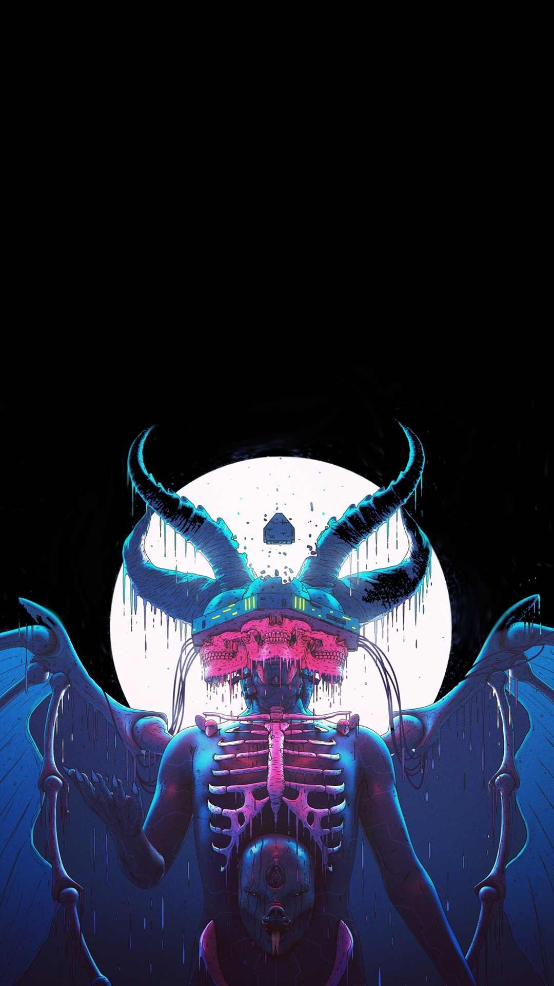 Amoled, Art, Drawing, Darkness, Graphics. Wallpaper in 1080x1920 Resolution