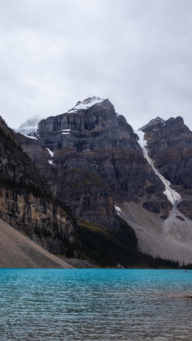 Moraine Lake, Water, Cloud, Mountain, Water Resources. Wallpaper in 750x1334 Resolution